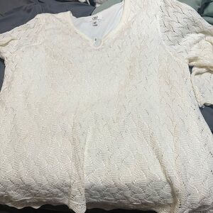 Cato Cream Knit Top